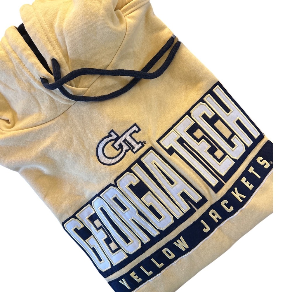 Champion Georgia Tech Yellow Jackets Mens Hoodie Gold CSMFF1YACA New L